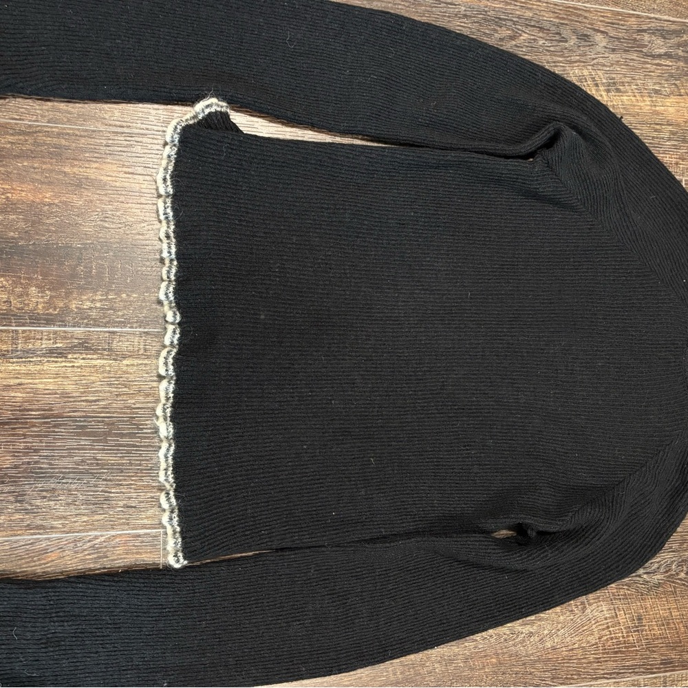 Moschino Jean Black Women's Knit Cardigan with Contrast Trim - Picture 8 of 8